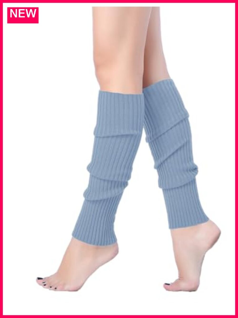 80s Retro Knit Leg Warmers Women's Neon Ribbed Yoga Costume Socks